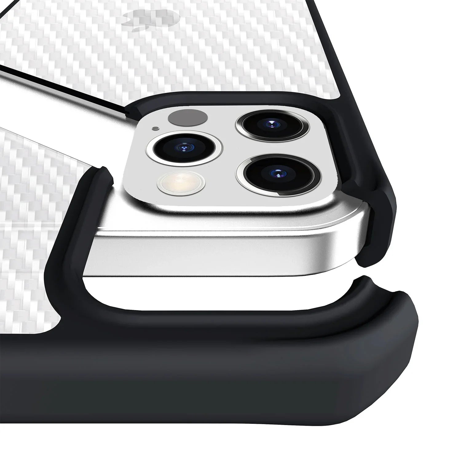 Itskins Hybrid Tek iPhone 12 Pro Max Case - Black And Transparent - Tashqila Itskins Hybrid Tek iPhone 12 Pro Max Case - Black And Transparent - Tashqila